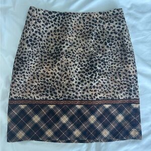 Vintage Talbots Leopard Print Mini Skirt